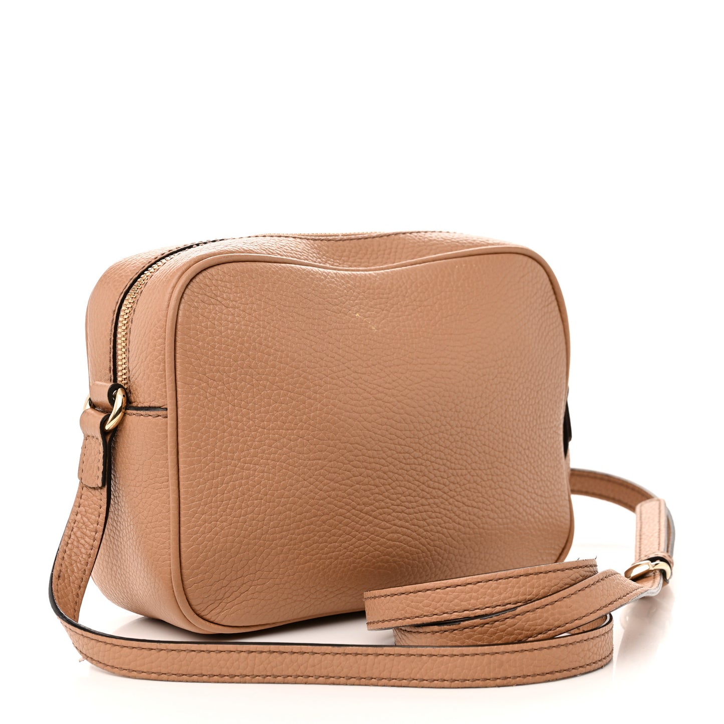Pebbled Calfskin Small Soho Disco Bag Camelia