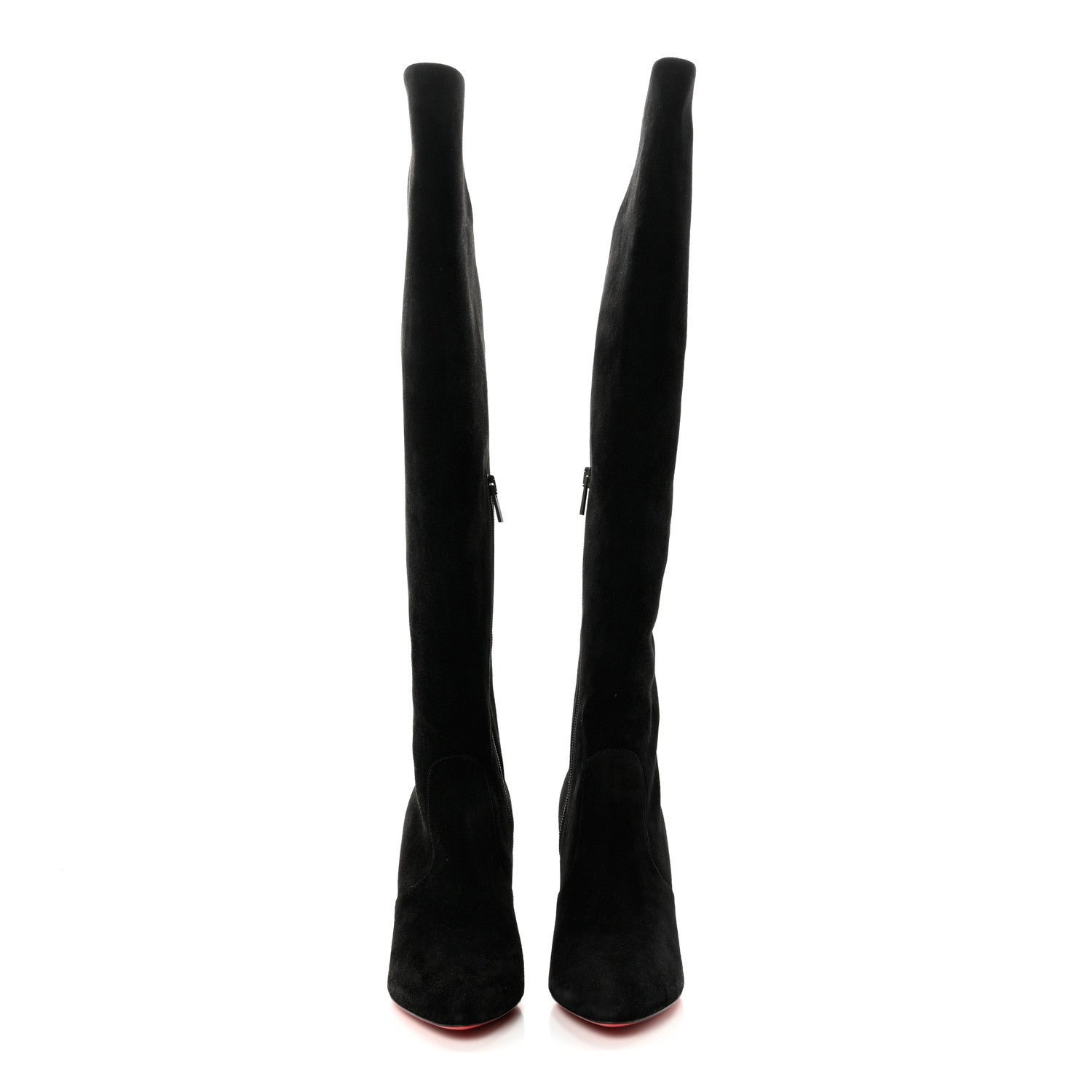 Christian Louboutin Veau Velours Eleonor Botta 85 Tall Boots 36 Black 2 of 7