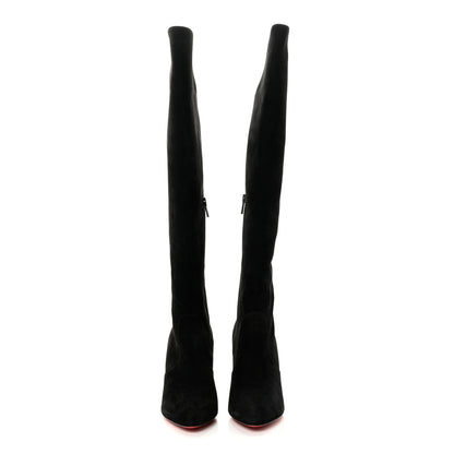 Christian Louboutin Veau Velours Eleonor Botta 85 Tall Boots 36 Black 2 of 7