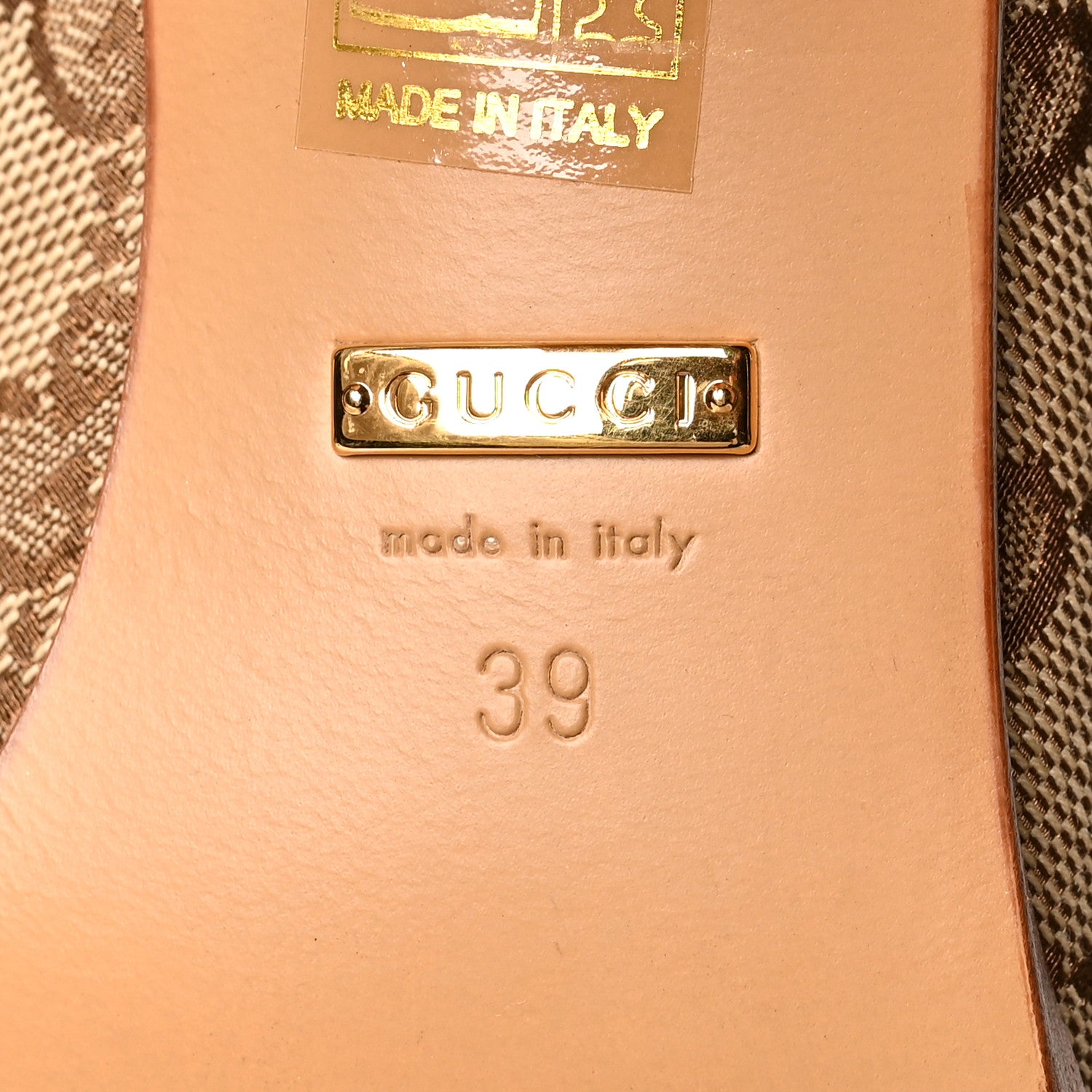 Gucci Monogram Over the Knee Boots 39 Beige Ebony 6 of 6