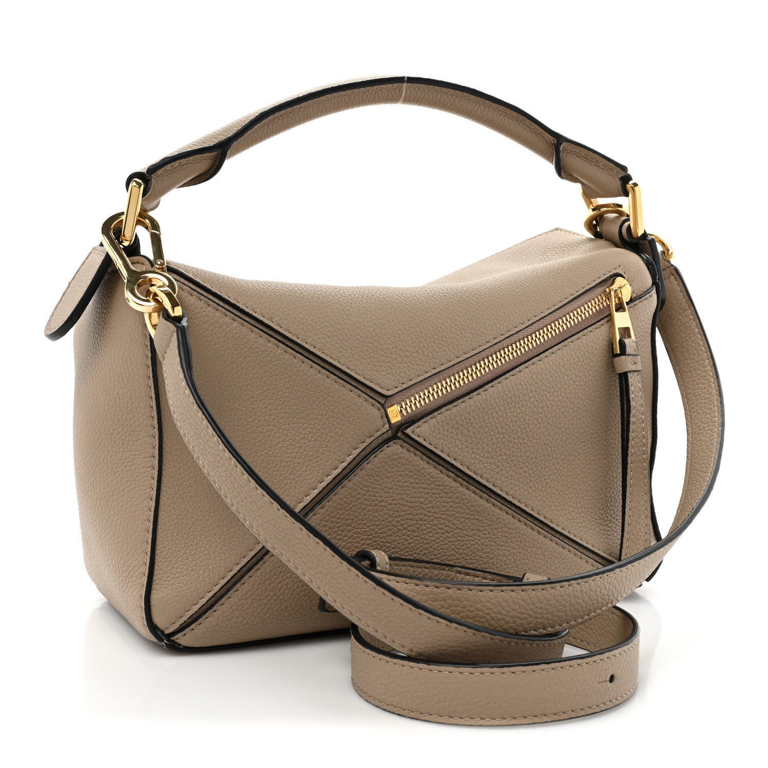 Loewe Grained Calfskin Small Puzzle Bag Sand Mink 3 of 14