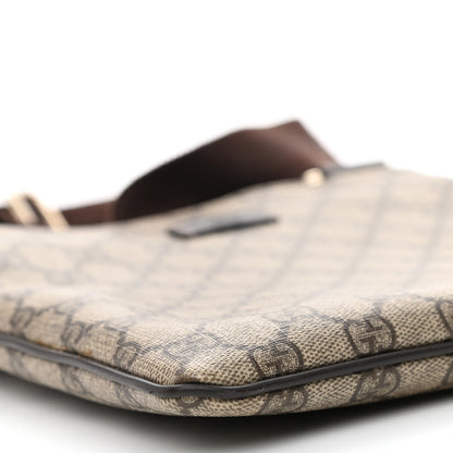 Gucci GG Supreme Monogram Small Flat Messenger Bag Dark Brown 9 of 11