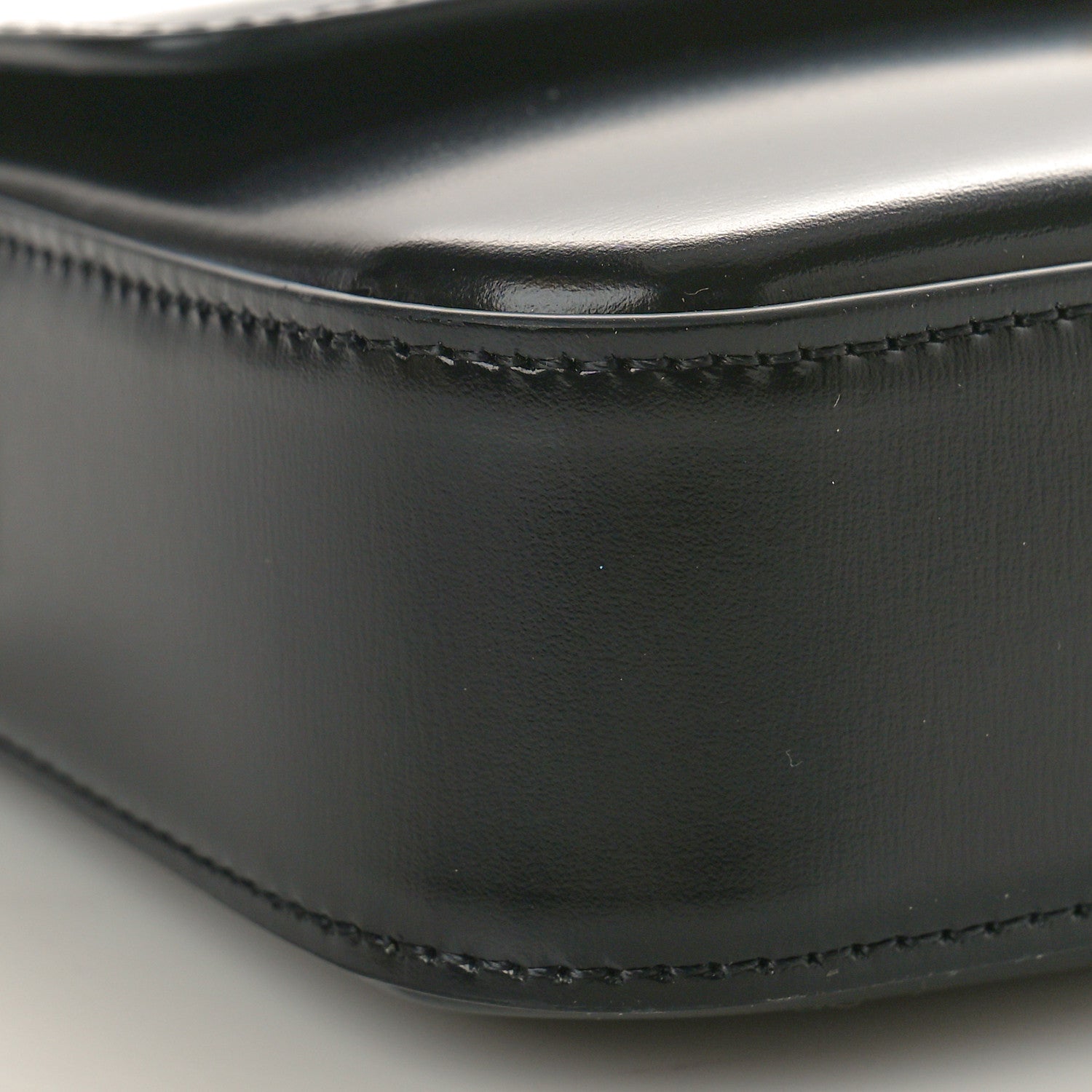 Celine Shiny Calfskin Triomphe Shoulder Bag Black 9 of 10