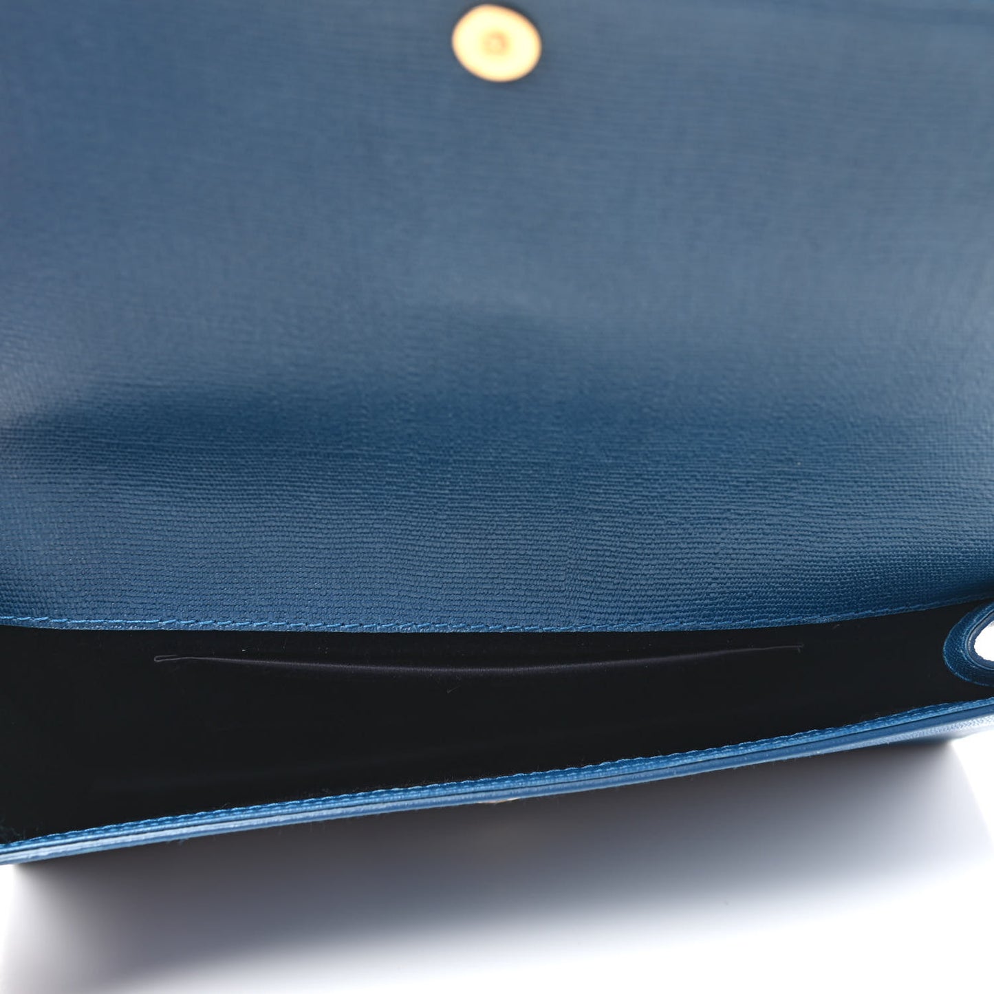 Textured Calfskin Classic Y Ligne Clutch Blue