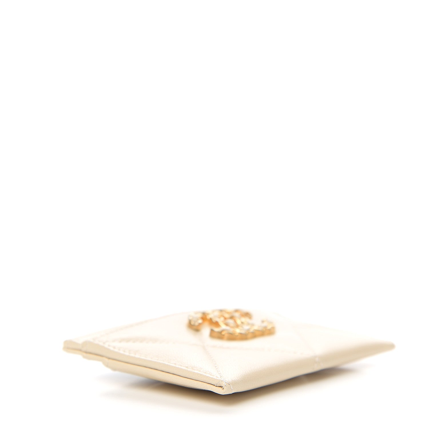 Chanel Goatskin Quilted 19 Card Holder Beige 3 of 8