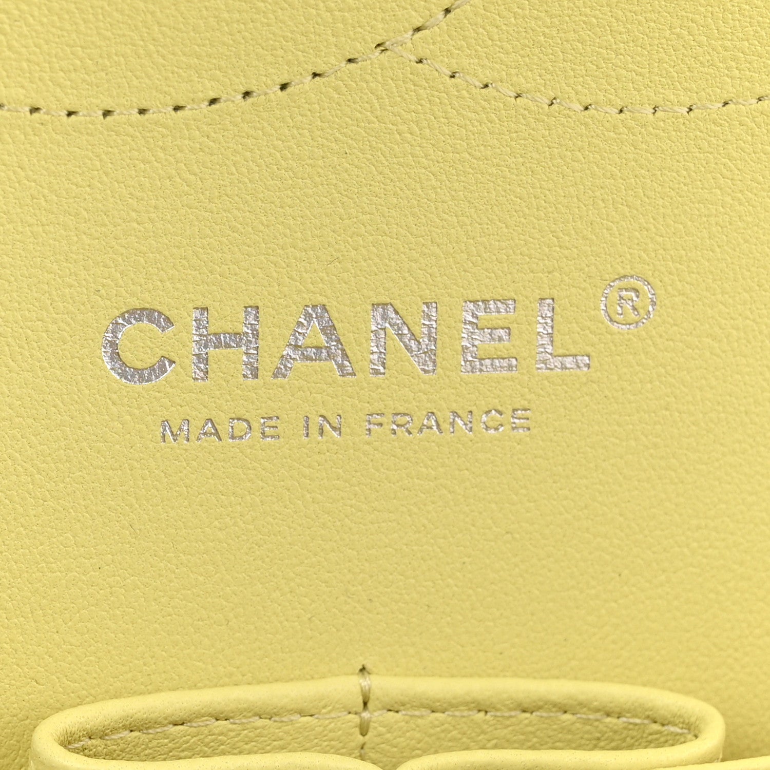 Chanel Lambskin Quilted Jumbo Double Flap Yellow 6 of 11