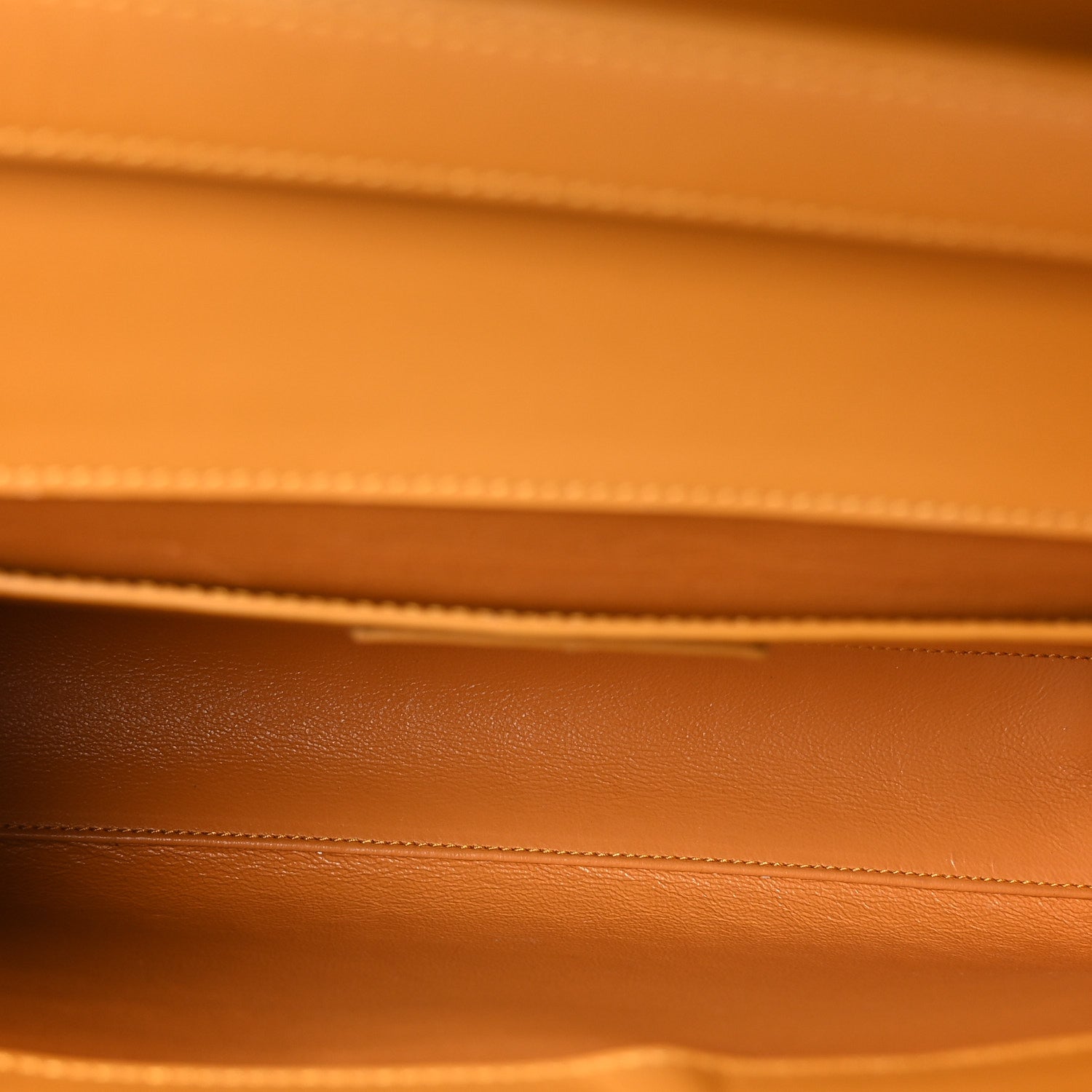 Saint Laurent Smooth Calfskin Manhattan Baguette Tangerine 5 of 10