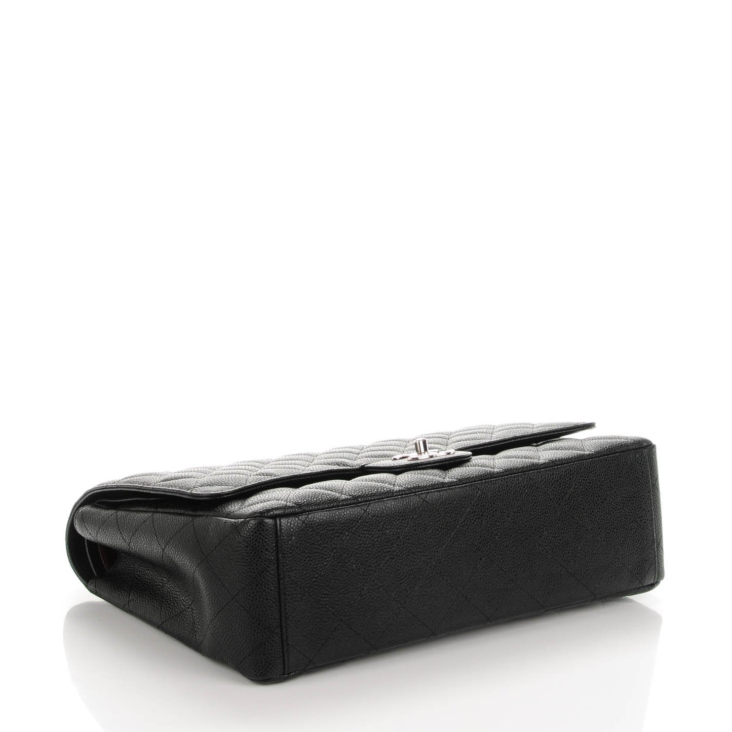 Caviar Quilted Maxi Double Flap Black