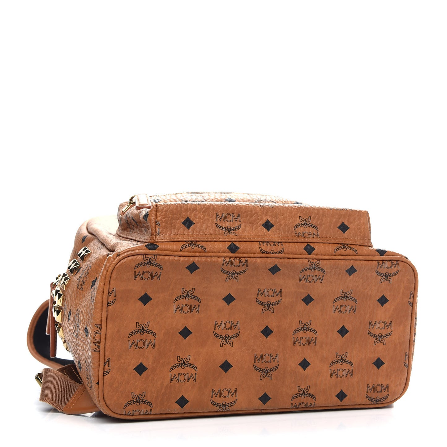 Visetos Medium Side Studs Stark Backpack Cognac