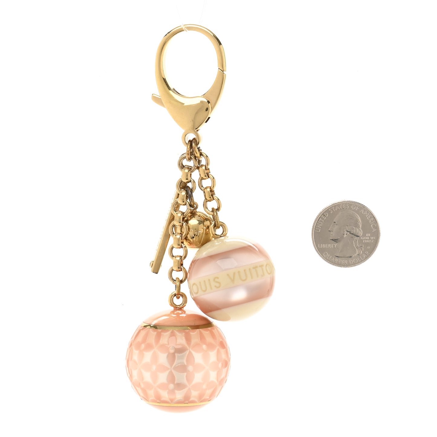 Mini Lin Croisette Bag Charm Pink