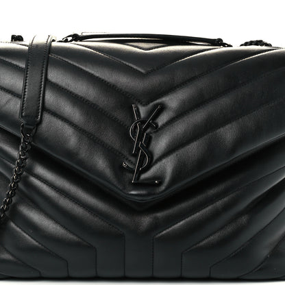 Saint Laurent Calfskin Y Quilted Monogram Medium Loulou Chain Satchel Black 11 of 11