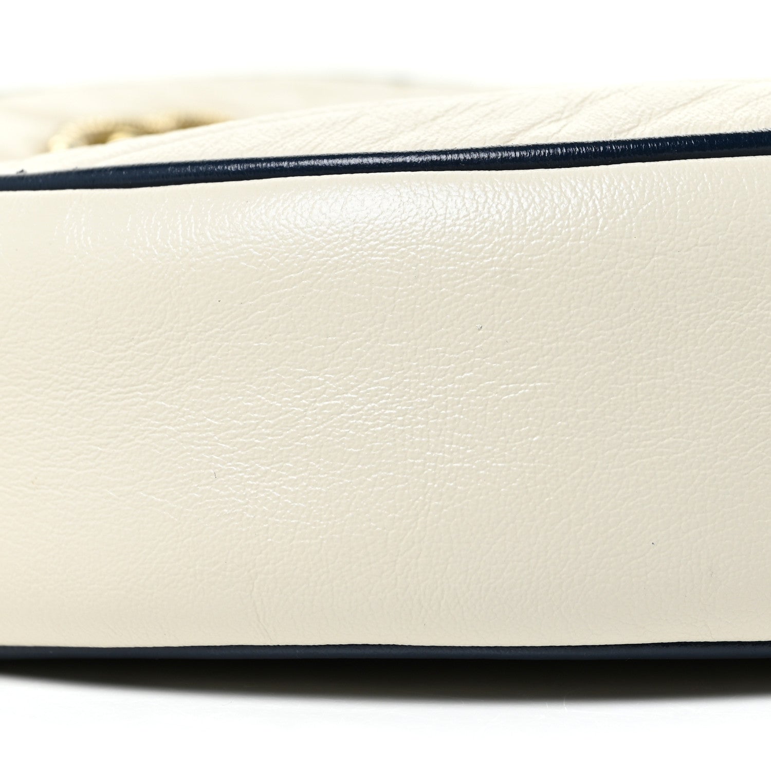 Gucci Azalea Calfskin Matelasse Diagonal Mini Torchon GG Marmont Round Shoulder Bag Mystic White Blue Agata 9 of 12