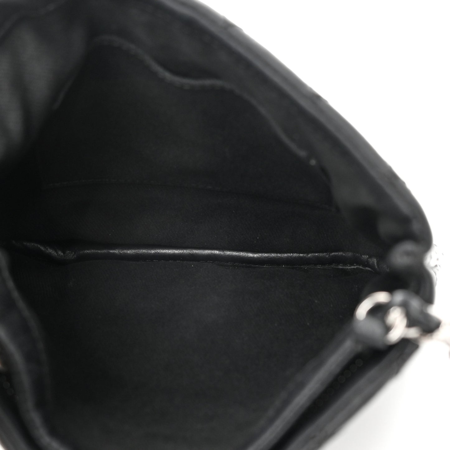 Aged Calfskin Quilted Crossbody Bag Black
