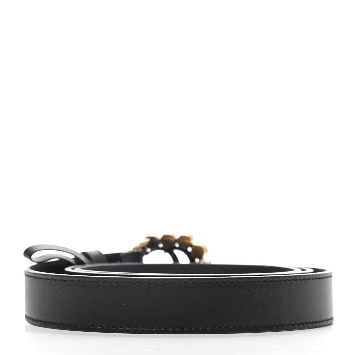 Calfskin Crystal Double G 30mm Belt 100 40 Black