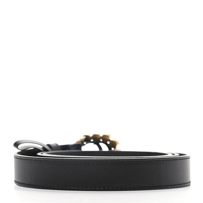 Gucci Calfskin Crystal Double G 30mm Belt 100 40 Black 2 of 5