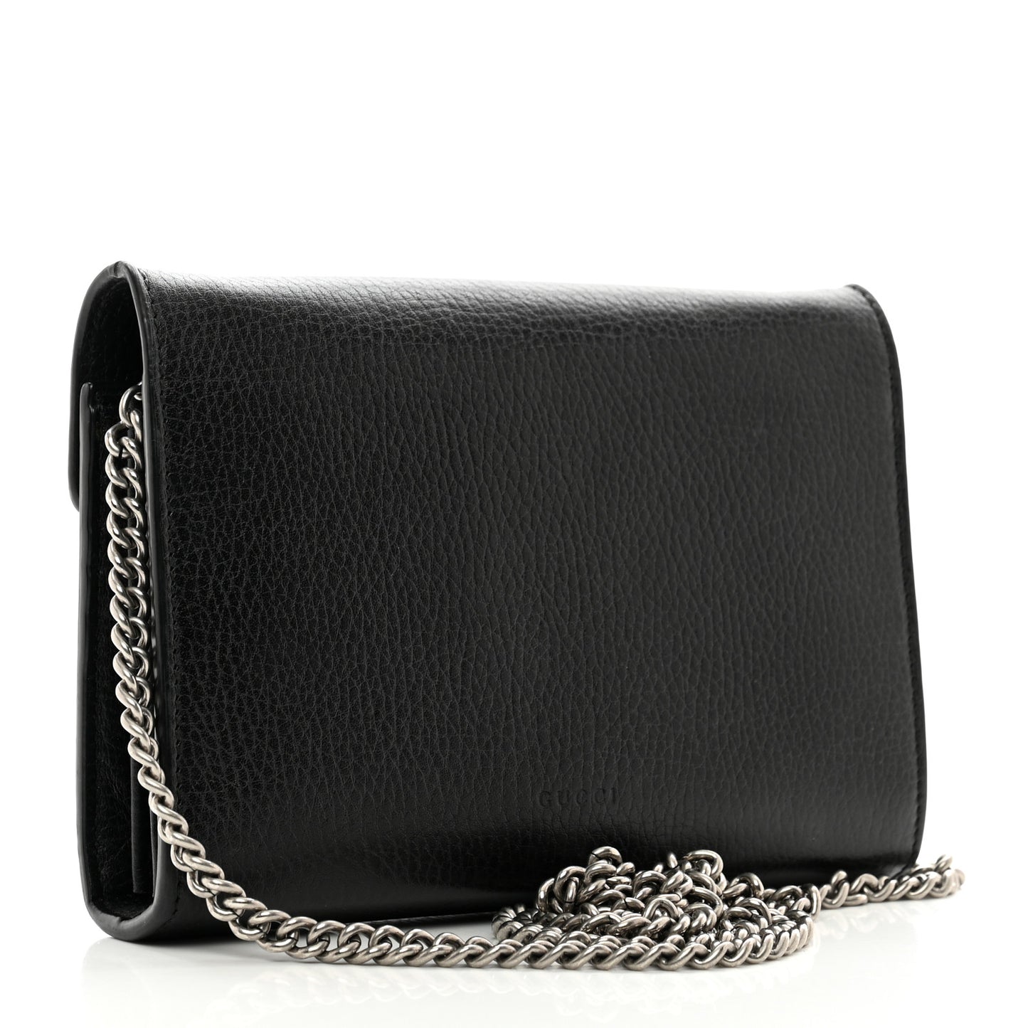 Calfskin Mini Dionysus Chain Wallet Black