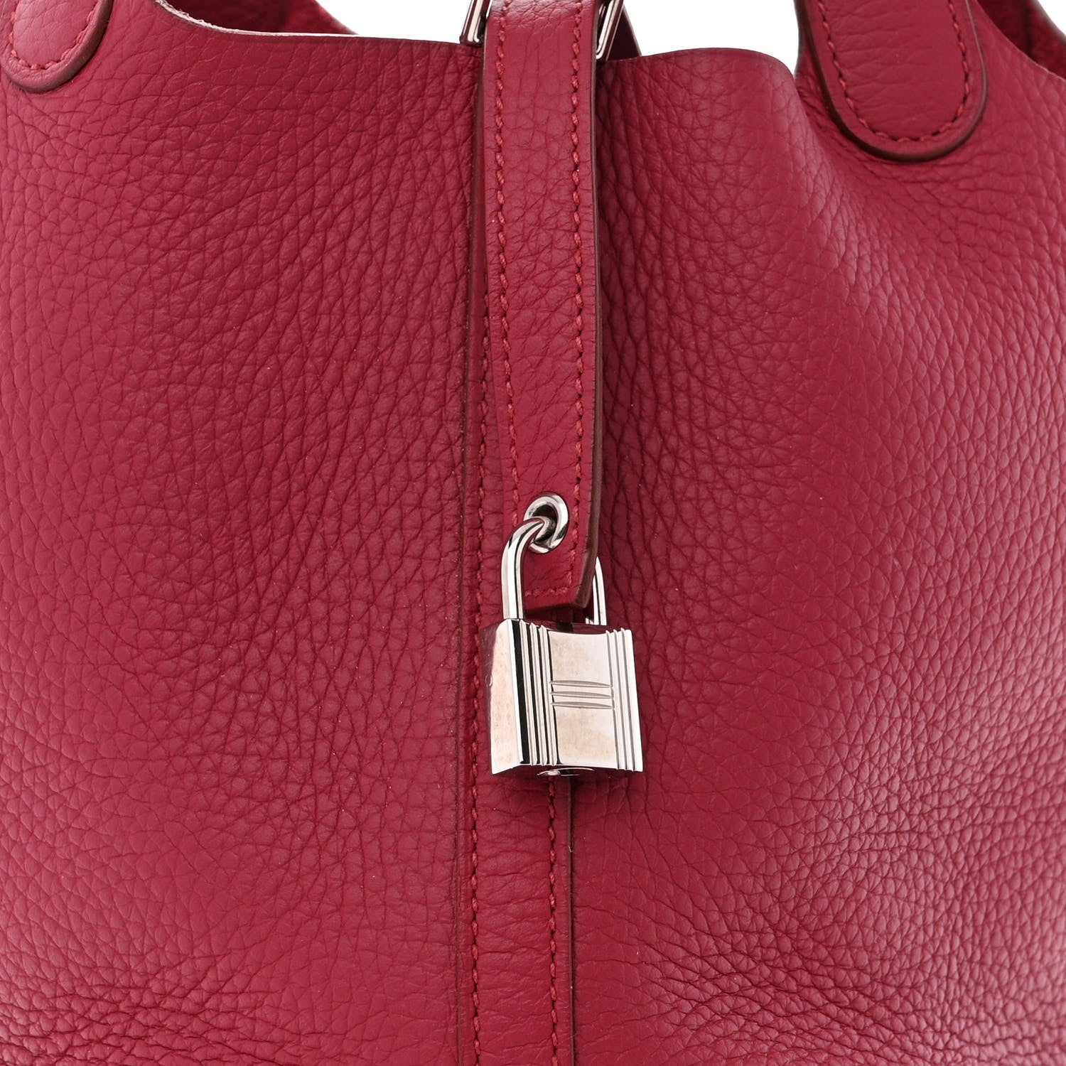 Hermes Taurillon Clemence Picotin Lock 18 PM Rubis 8 of 10