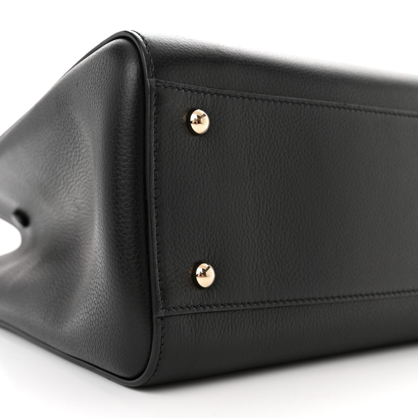 Grained Calfskin Small Neo Executive Shopper Tote Black