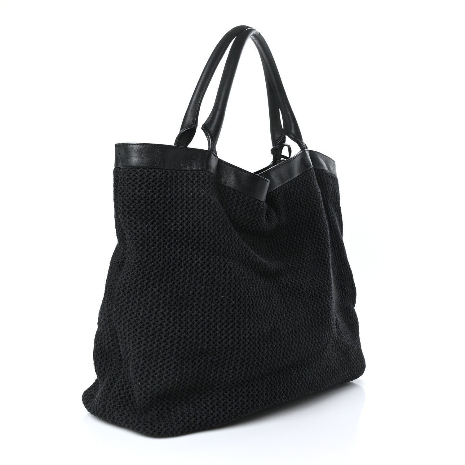 Chanel Cotton Net CC Tote Black 4 of 13