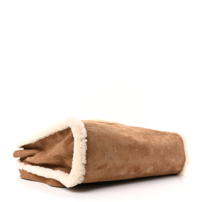 Telfar X UGG Suede Shearling Medium Shopping Bag Chestnut 4 of 10