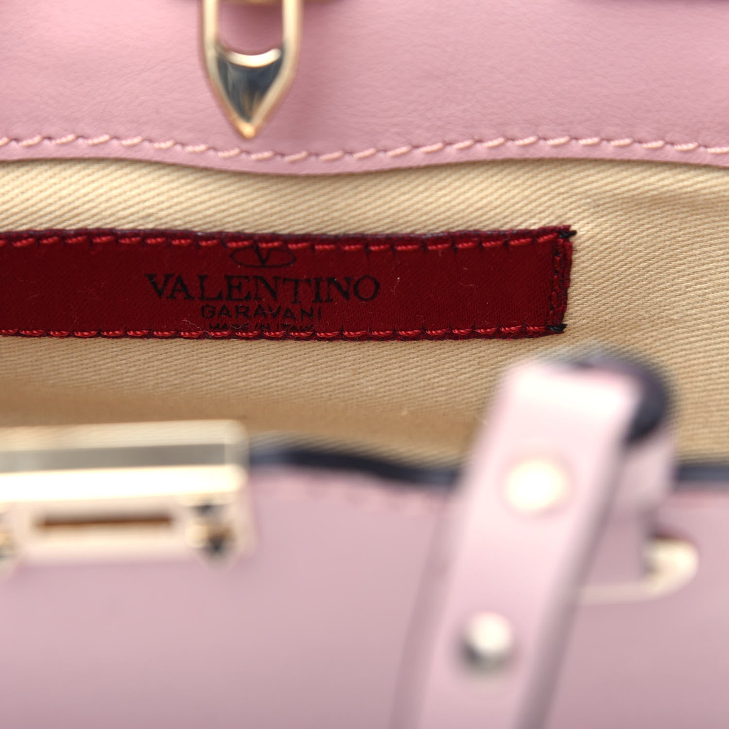 Valentino Garavani Vitello Micro Rockstud Tote Cipria 6 of 10
