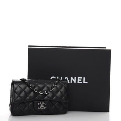 Chanel Iridescent Caviar Quilted Mini Rectangular Flap Black 8 of 8