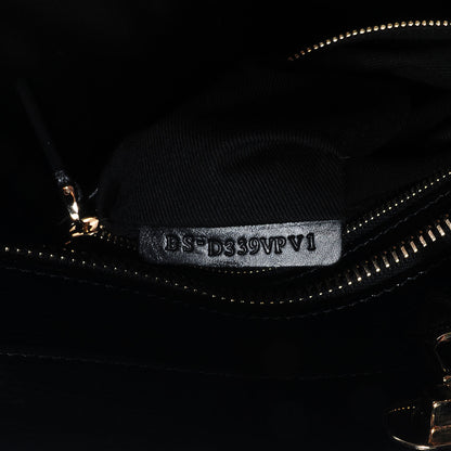 Valentino Garavani Textured Calfskin Rockstud Double Handle Tote Black 7 of 7