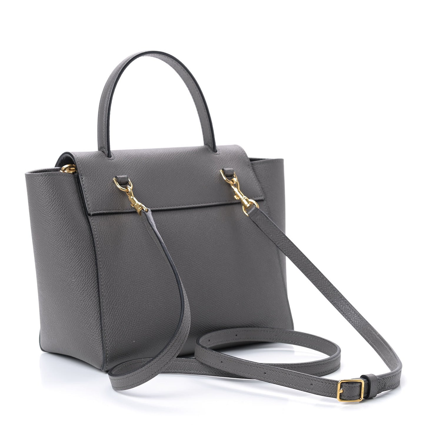 Grained Calfskin Nano Belt Bag Grey