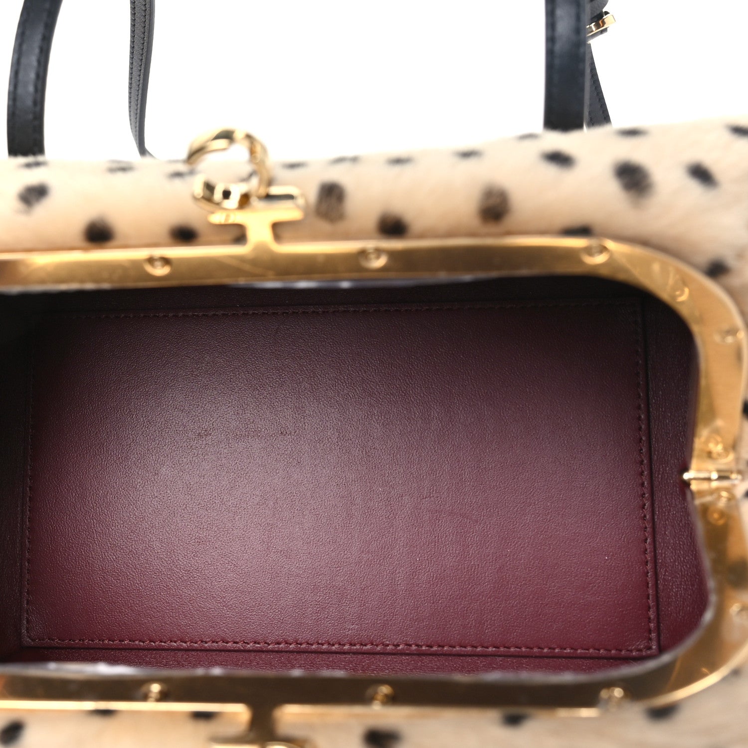 Chanel Pony Hair Cheetah Print Pretty CC Clutch With Strap Light Beige Black 5 of 11