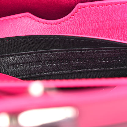 Balenciaga Shiny Box Calfskin Small B Bag Acid Fuchsia 7 of 10