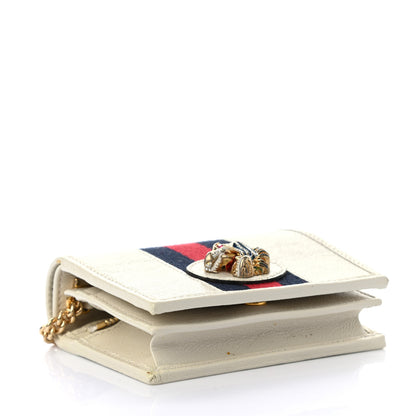 Gucci Calfskin Web Rajah Chain Card Case Wallet White 4 of 8