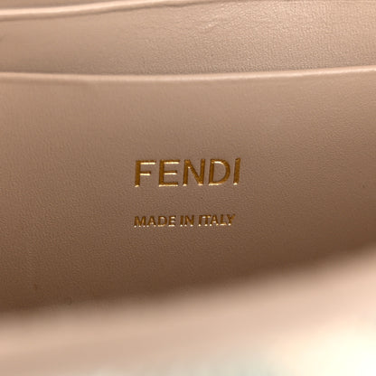 Fendi Canvas Vitello King Seta FF Embroidered Mini Baguette Matcha Milk Dove 6 of 12