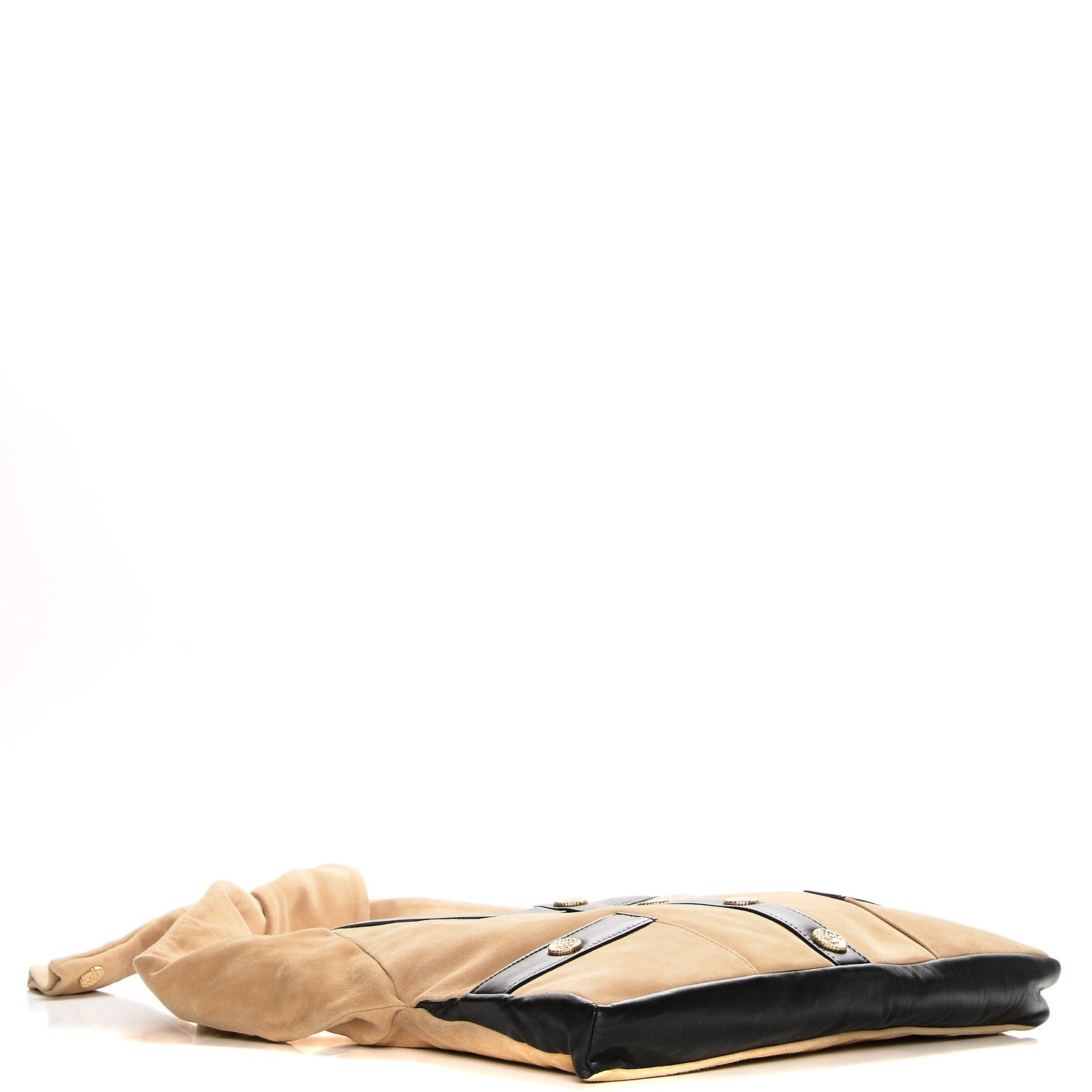 Chanel Suede Lambskin Large Girl Bag Beige Black 6 of 9