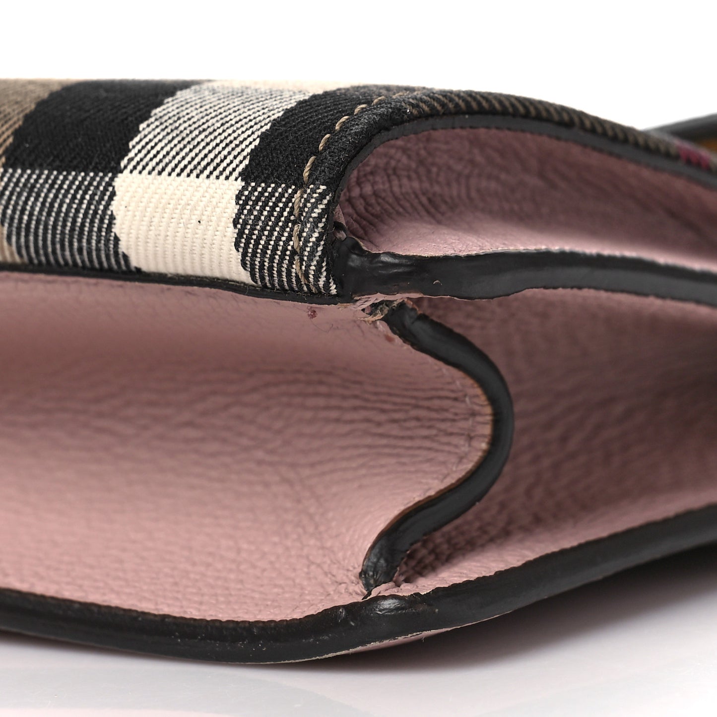 Derby Calfskin House Check Small Macken Crossbody Bag Pale Orchid