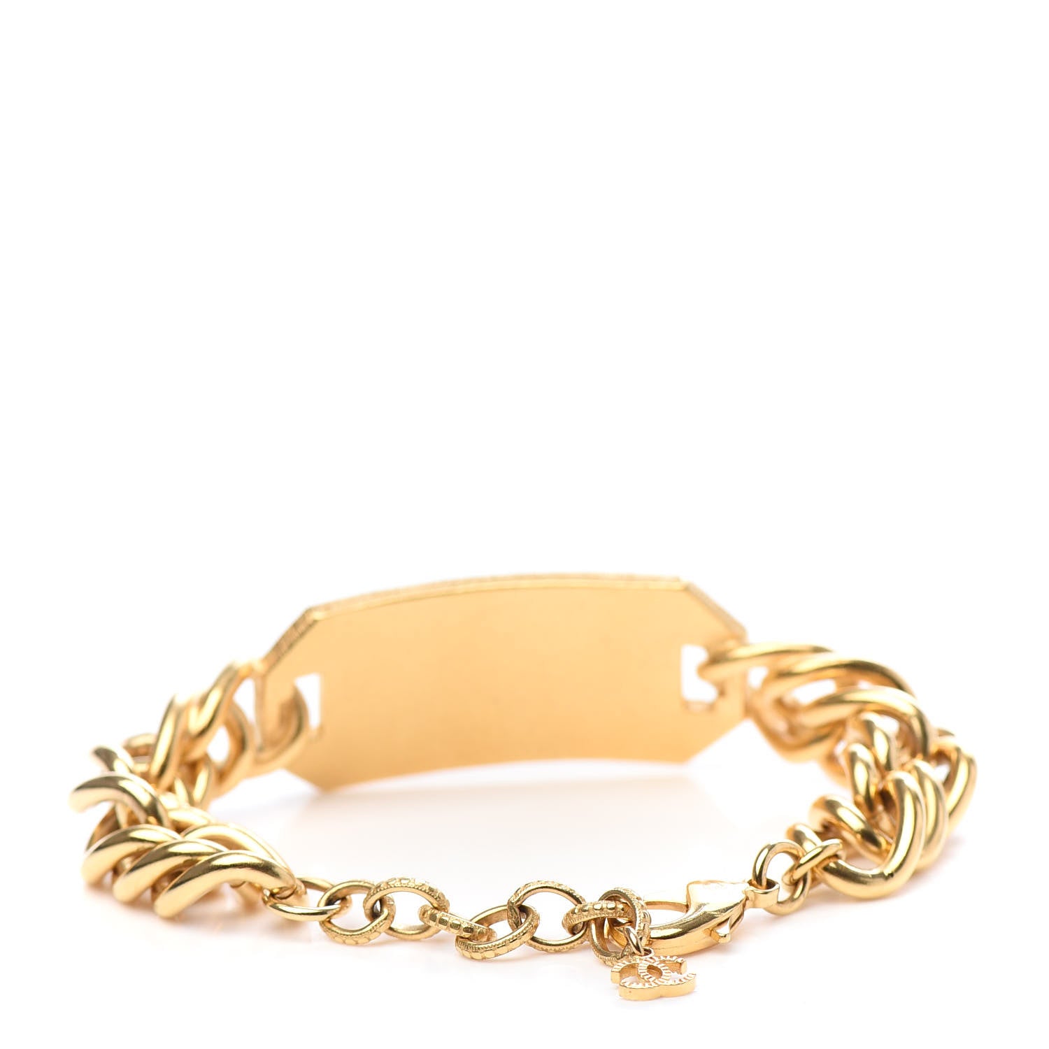 Chanel Metal 31 Rue Cambon Paris ID Chain Bracelet Gold 3 of 5