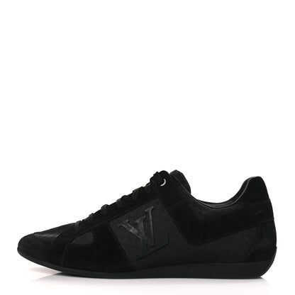 Louis Vuitton Suede Mini Damier Vibes Sneakers 8.5 Black 1 of 7