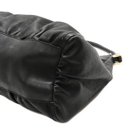 Gucci Calfskin Large D Gold Ring Hobo Black 9 of 9