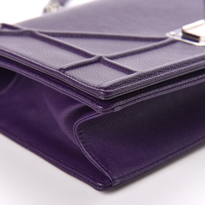 Christian Dior Grained Calfskin Medium Diorama Flap Bag Purple 5 of 10