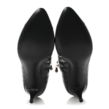 Chanel Calfskin Quilted Cap Toe Short Boots 40 Black 6 of 10