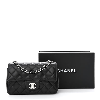 Chanel Lambskin Quilted Mini Rectangular Flap Black 11 of 11
