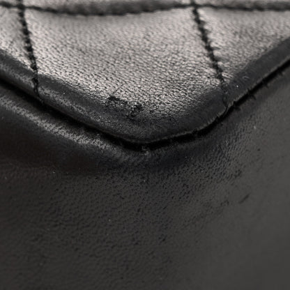 Chanel Lambskin Quilted Medium Double Flap Black 11 of 14
