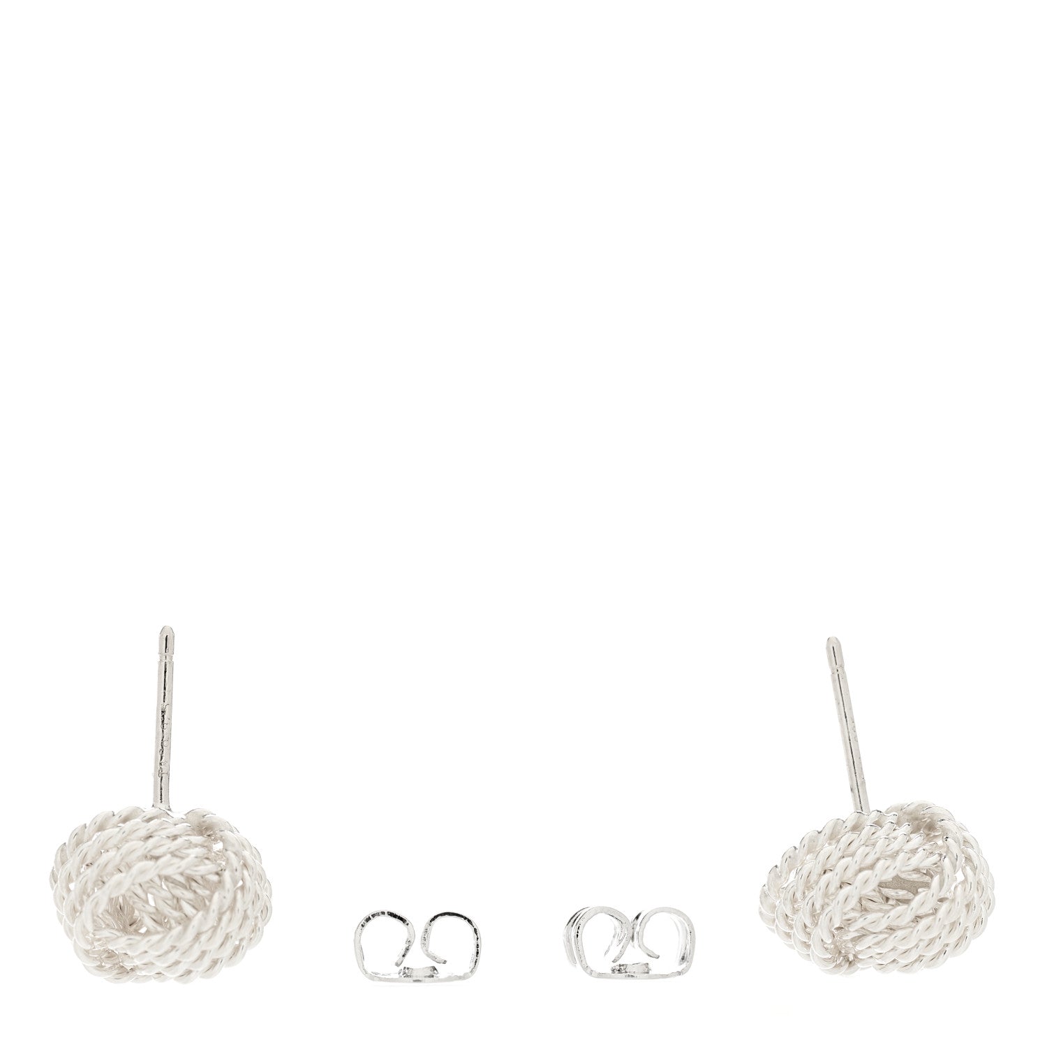 Tiffany Sterling Silver Twist Knot Earrings 4 of 4