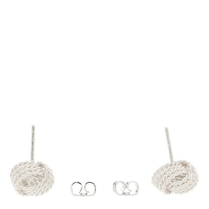 Tiffany Sterling Silver Twist Knot Earrings 4 of 4