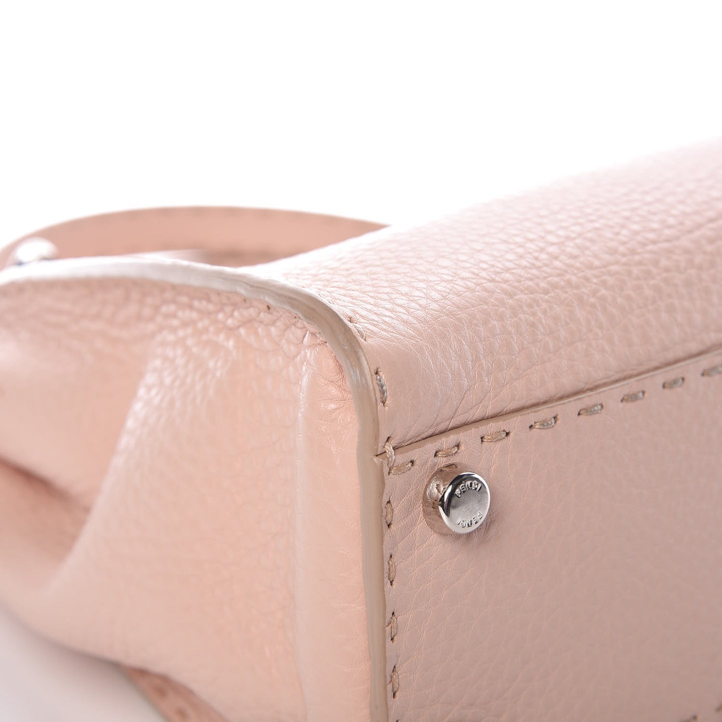 Cuoio Romano Selleria Bi-Color Medium Peekaboo Iconic Satchel Rosa Plaster Pesca