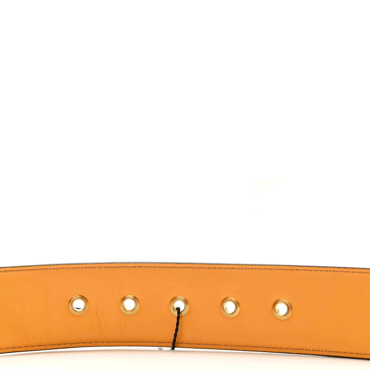 Fendi Vitello Grace FF 1974 Embossed Baguette Belt 80 32 Miele Scuro 5 of 7