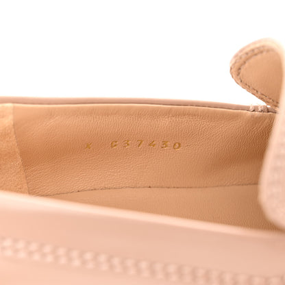 Chanel Shiny Calfskin Logo Loafers 38.5 Beige 7 of 10