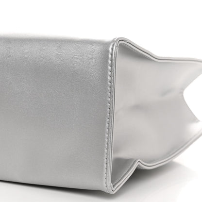 Telfar Metallic Vegan Leather Medium Shopping Bag Silver 10 of 10