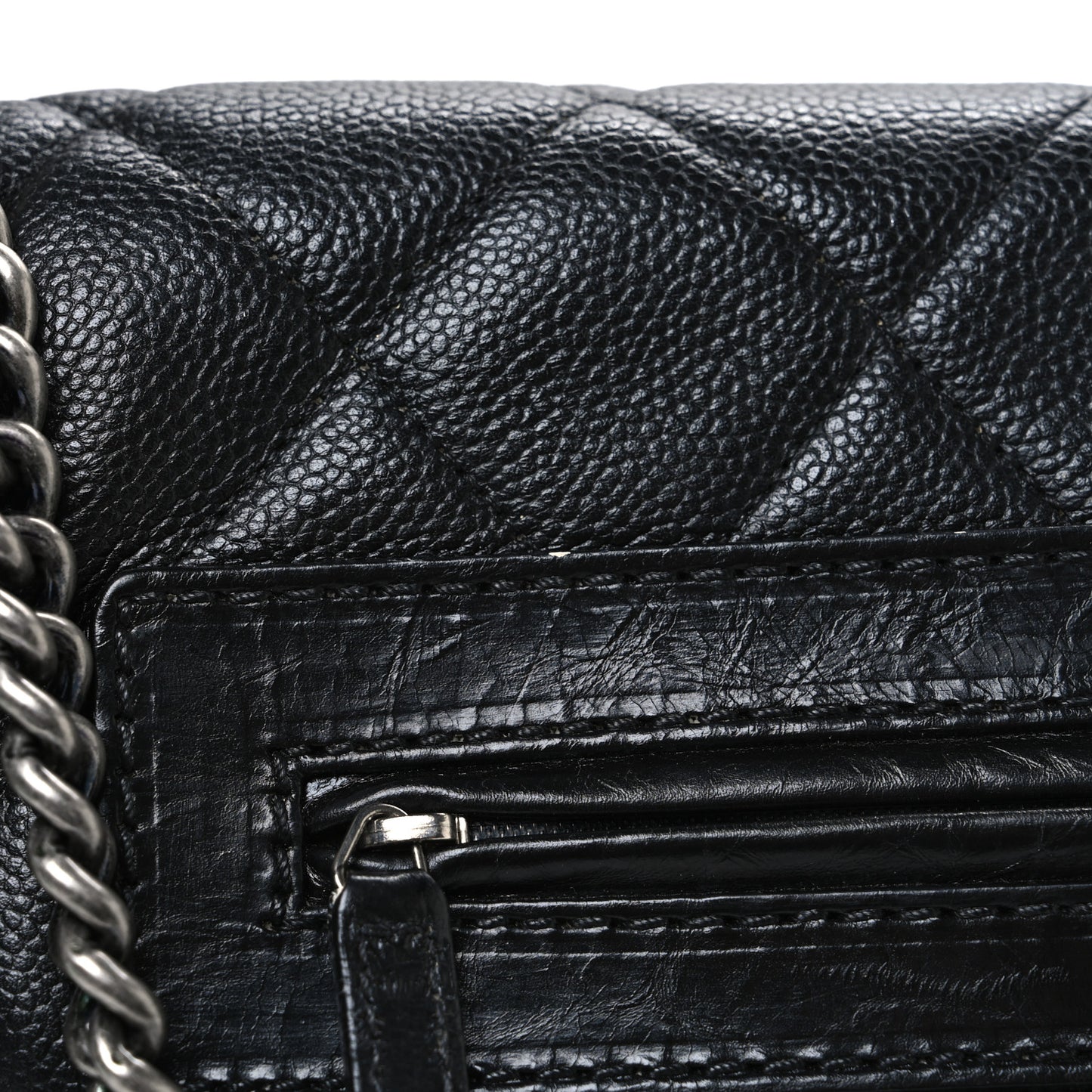 Caviar Quilted Coco Casual Flap Black