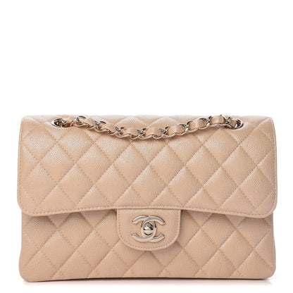 Chanel Iridescent Caviar Quilted Small Double Flap Beige 1 of 13