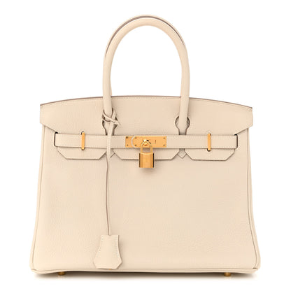 Hermes Togo BIRKIN 30 Craie 1 of 9
